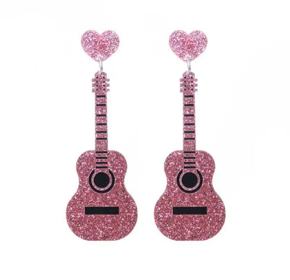 Taylor’s Pink or Black Guitar Earrings