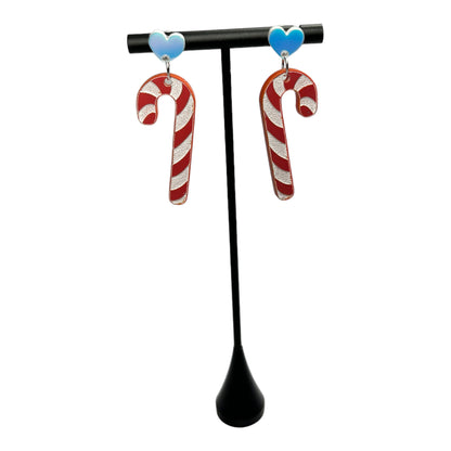 Snow Such Things Candy Cane Stud Earrings