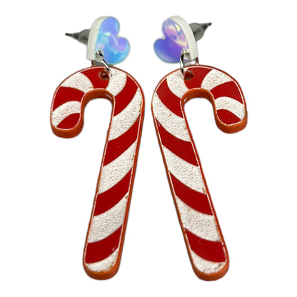 Snow Such Things Candy Cane Stud Earrings