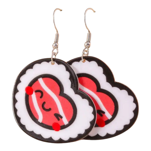 Sushi love dangle earrings