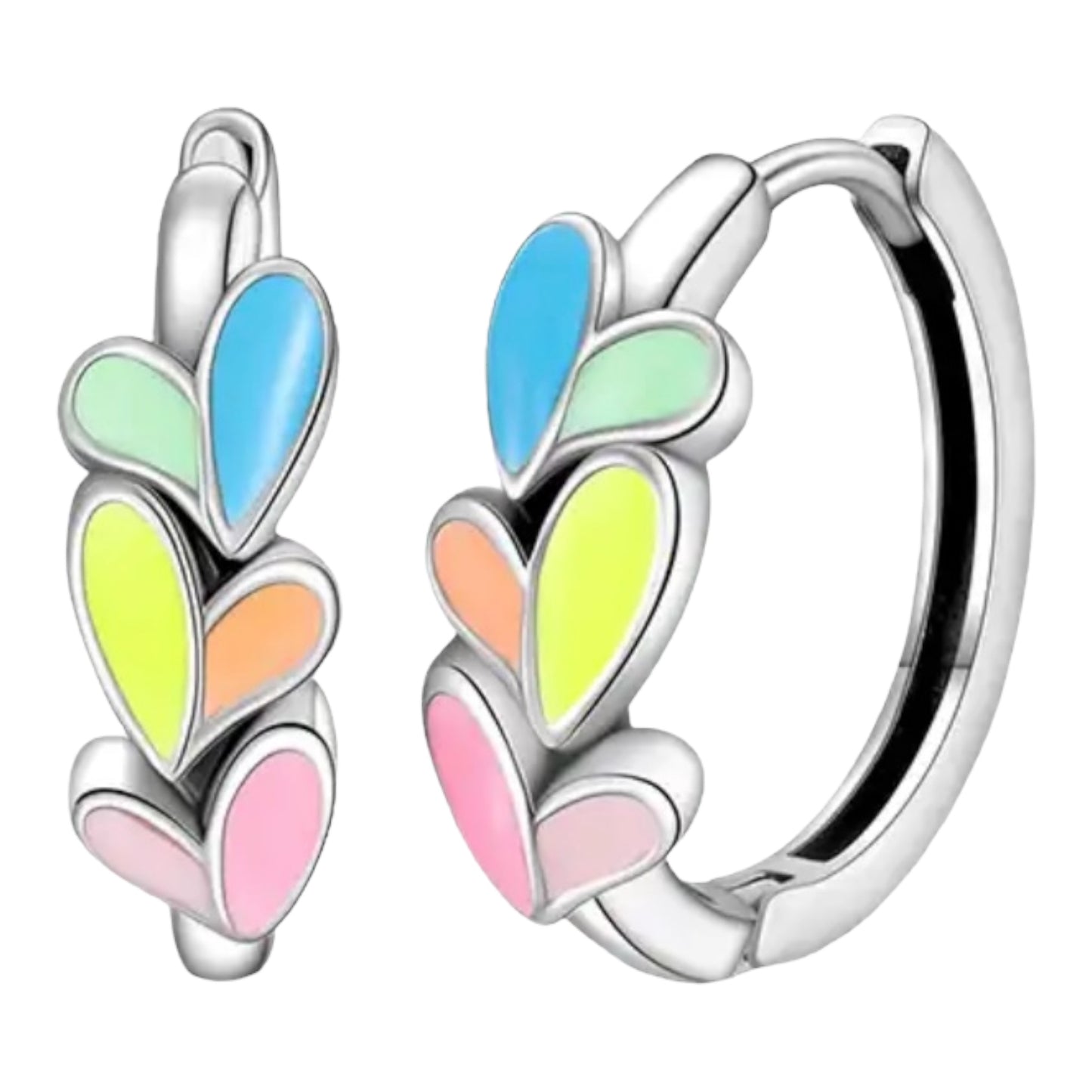 Luminous Heart Hoop Earrings