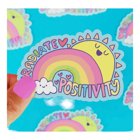 Radiate Positive Vinyl Sticker