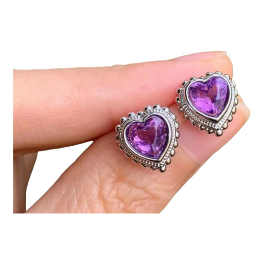 Purple stone Stud Earrings