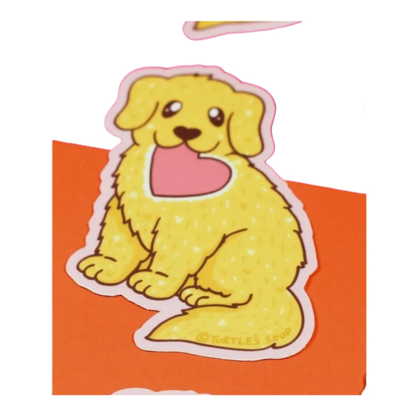 Golden Retriever Energy Vinyl Sticker