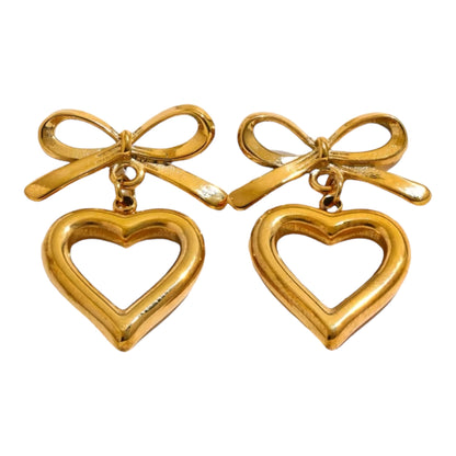 Bows and Heart Stud Earrings