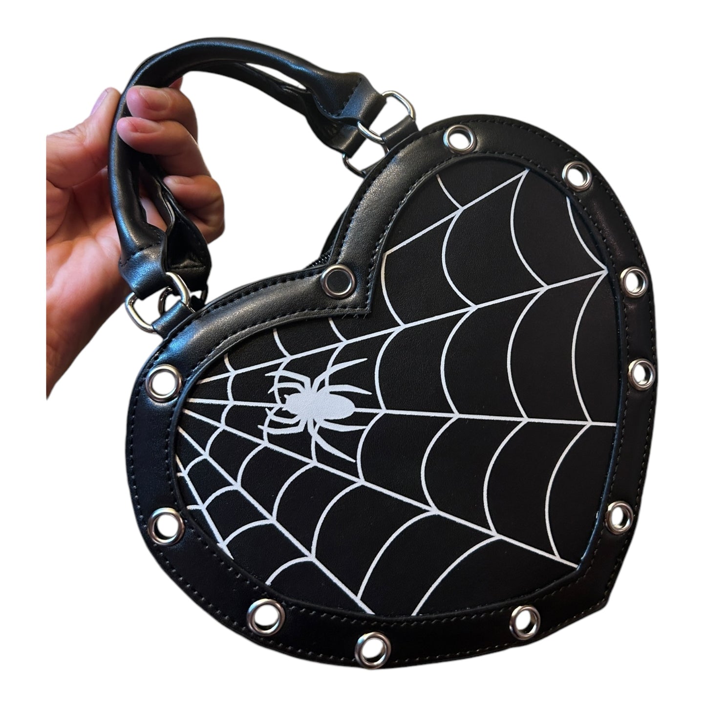 Spiderweb Heart Handbag Crossbody Purse