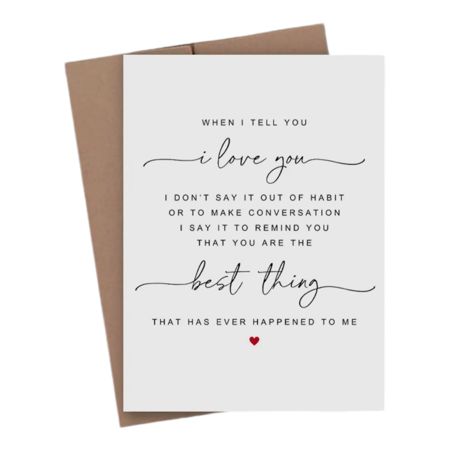 I love you greeting card