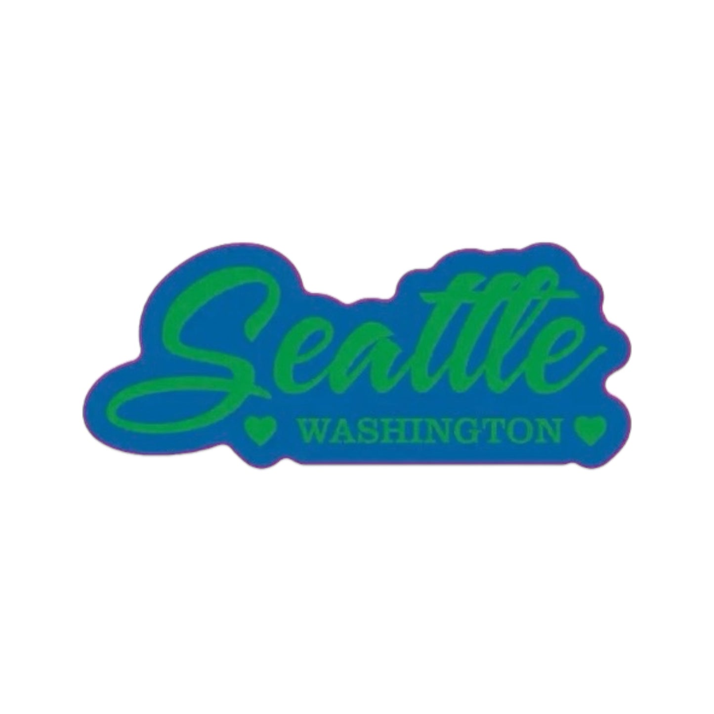 Seattle blue and green vinyl sticker