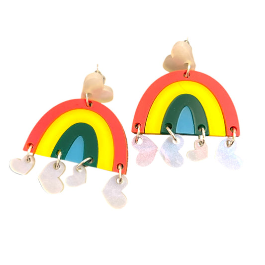 Snow Such Things Rainbow Stud Earrings