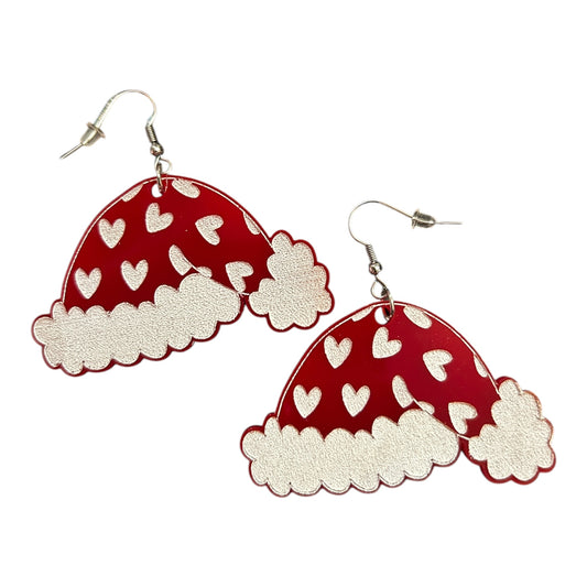 Snow Such Things Santa Hat Dangle Earrings