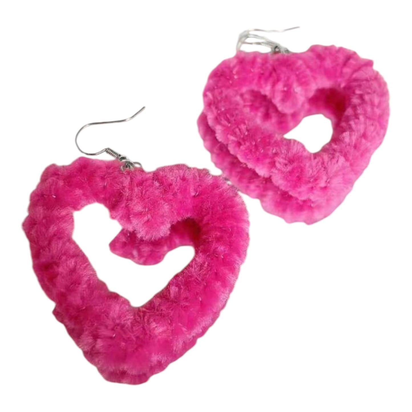 Fuzzy Open Heart Dangle